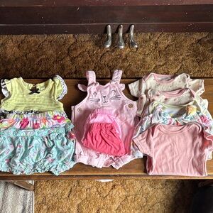 Lot of 11 items 3-6mos cute baby clothes